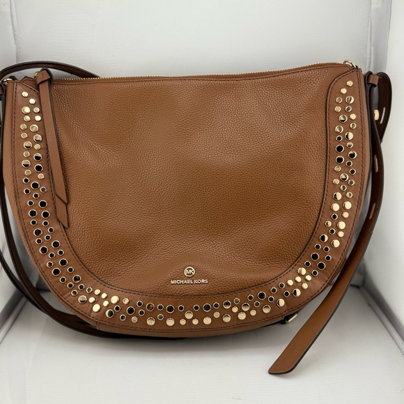 Michael Kors Brown Studded Women's Bag - Picture 2 of 7